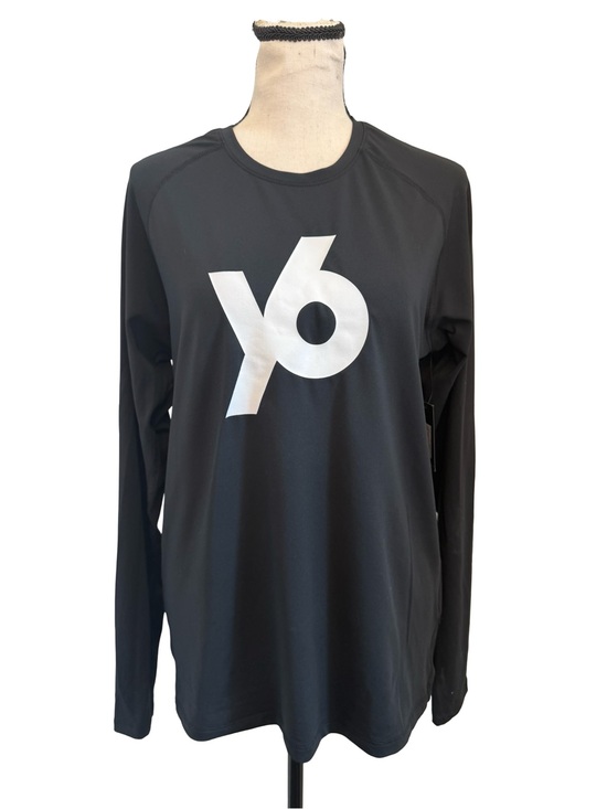 Y6 Tops - NWT Y6 YogaSix Black Long Sleeve Logo Top Yoga Activewear S $60 Retail